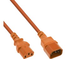 Kabelis Barošanas Inline Power Cable Extension, C13 To C14, Orange, 1.5m