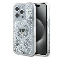 Cits Mobilo Telefonam Aksesuārs Karl Lagerfeld  Karl Lagerfeld Liquid Glitter Karl Head Magsafe Case For Iphone 15 Pro Max - Transparent