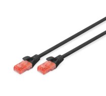 Parveidotājs Digitus  CAT 6 U-UTP Patch cord, PVC AWG 26/7, Modular RJ45 (8/8) plug, 2 m, Black