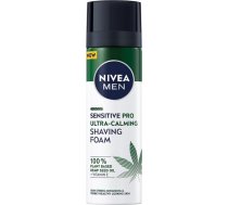 Nivea Nivea_men Sensitive Pro Ultra-calming Shaving Foam Putas Skūšanās Ar Eļļu Z Nasion Konopnych 200ml