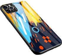 Hurtel Color Glass Case Futlāris Vāks Futlāris Stikla Hartowanego Ar Pārsegu Kamerai Iphone 11 Pro Max Pattern 1 Universāls