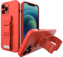 Hurtel Rope Case Gēla Futlāris Ar Pavadu ķēdi Soma Pavadas Xiaomi Poco X3 Nfc Sarkans