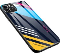 Hurtel Color Glass Case Futlāris Vāks Futlāris Stikla Hartowanego Ar Pārsegu Kamerai Iphone 11 Pro Max Pattern 2 Universāls