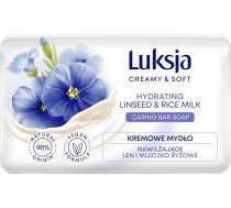 Sarantis Luksja Creamy & Soft Mitrinošs Krēmveida Ziepes Gabala Len & Pieniņš Ryżowe 90g