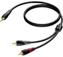 Kabelis Procab Jack 3.5mm - Rca (cinch) X2 3m Melns (cla711/3)