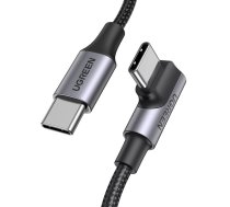 Kabelis Ugreen  Ugreen US334 70645 USB-C (angled) / USB-C (straight) cable 100W PD 2m - black