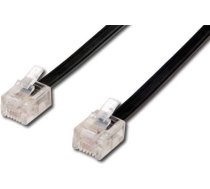 Kabelis Telefona 4-vadu, Rj11 M-rj11 M, 6m, Melns, Do Adsl Modem