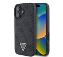 Aizmugurējais Vāciņš Guess - Guess Pu 4g Strass Triangle Metāls Logo Case For Iphone 16 Black