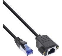 InLine InLine® Patch cable built-in extension, S/FTP (PiMf), Cat.6A, halogen-free, copper, black, 2m