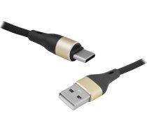 Kabelis Usb Ltc Usb-a - Usb-c 2 M Melns-zelta (lx8572b 2m)