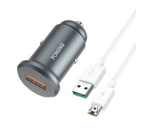 Auto lādētāji Foneng  Car charger Foneng C15, USB, 4A + cable USB to Micro USB (grey)