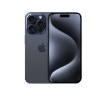 Viedtālrunis Apple  iPhone 15 Pro Blue Titanium 6.1 " Super Retina XDR display with ProMotion  A17 Pro Internal RAM 8 GB 128 GB Dual SIM Nano-SIM and eSIM 3G 5G 4G Main camera 48+12+12 MP Secondary camera 12 MP iOS 17