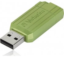 Flash Zibatmiņa Verbatim Verbatim Usb Flash Disk, Usb 2.0, 128gb, Store,n,go Pinstripe, Zaļš, 49462, Do Archiwizacji Danych