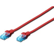 Digitus Kabelis šķērseniskā Savienojuma Patchcord U/utp Kat. 5e Sarkans 2m (dk-1512-020/r)