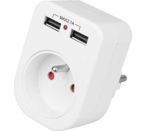 Plastrol Ligzda Spraudnis Z/u Ar Lādētāju 2xusb 2.1a R-1usb