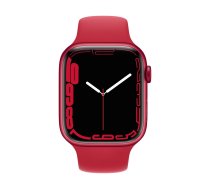 Viedpulksteni Apple  Watch Series 7 GPS, 45mm (PRODUCT)RED Aluminium Case with Sport Band - Regular (PRODUCT) Red