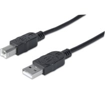 Kabelis Usb Manhattan Usb-a - Usb-b 1 M Melns (353588)