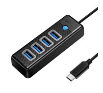 Adapteris Hub Orico Pw4u Usb-c Do 4x Usb 3.0 (Melns)