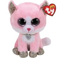 Ty Beanie Boos Fiona - Rozā Kaķis 24 Cm