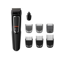 Skuveklis Philips  Philips Multigroom series 3000 8-in-1, Face and Hair MG3730/15 8 tools Self-sharpening steel blades Up to 60 min run time Rinseable attachments