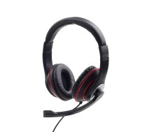 Pamatplate AMD procesorsiem Gembird  Stereo headset MHS-03-BKRD Built-in microphone, On-Ear, 3.5 mm, Black colour with red ring