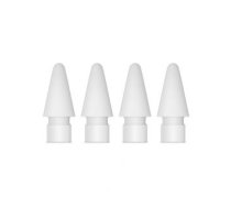 Aizmugurējais vāciņš Apple  Pencil Tips - 4 pack White