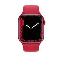 Viedpulksteni Apple  Watch Series 7 GPS, 41mm (PRODUCT)RED Aluminium Case with Sport Band - Regular (PRODUCT) Red