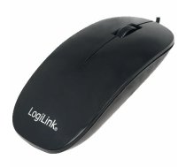 Flat USB optical mouse, black ID0063