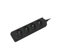 Power strip for UPS 1.5 m black 4XPL