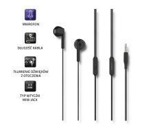 In-ear headphones + microphone, black