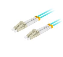 Fiber optic patch cord Mm Lc/Upc-Lc/Upc Duplex 3.0mm 3m Aqua