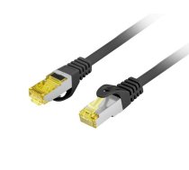 Patchcord cat.6a S/FTP LSZH CU 0.5m fluke passed black