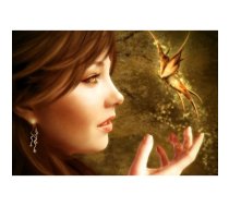 Diamond mosaic - Girl with a butterfly