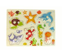 Wooden Educational Puzzle Sea Animals 7El.