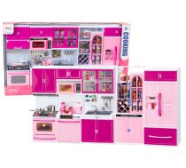 Kitchen Furniture Set for Dolls Fridge Stove Accessories Pink