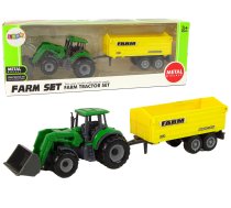 Small Green Tractor With Yellow Trailer