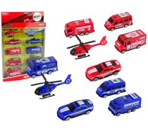 Set of 10 Resorcery Rescue Vehicles Police, Fire Brigade