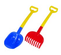 Shovel and Rake Large Bicolour Sand Set