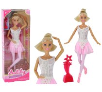 Children's Doll Anlily Ballerina Dancer Statuette Bun Pink Dress