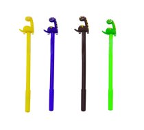 Dinosaur Pen Black Cap Refill Mix Brown Yellow 0.5mm