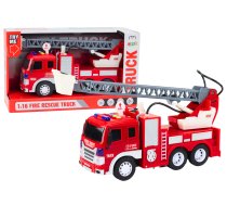 Fire Truck With Boom 1:16 Lights Sounds Water Drive Red