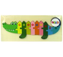 Set of Wooden Puzzles Crocodile Numbers