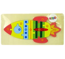 Set of Wooden Jigsaw Puzzles Rocket Numbers