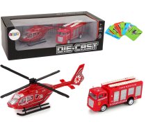 Fire Brigade Helicopter Pull Set Red