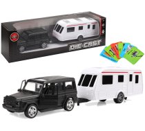 Set Of Vehicles Jeep Black Camper Trailer Metāls Elements