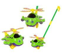 Happy Plane Pusher Stick Bell Green