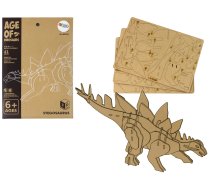 Wooden 3D Spatial Puzzle Stegosaurus Educational Assemblage 41 Pieces