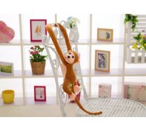 Plush Monkey Mascot with Sound, Dark Brown 60 cm