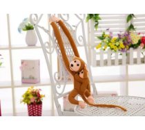 Mascot Plush Monkey with Baby, Light Brown 70 cm