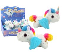 Unicorn Plush Pull-On Jumping Horse, White